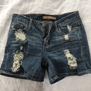 Joes distressed denim shorts